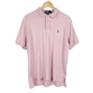 Polo Ralph Lauren Soft Cotton Polo Shirt Size Large in Light Pink